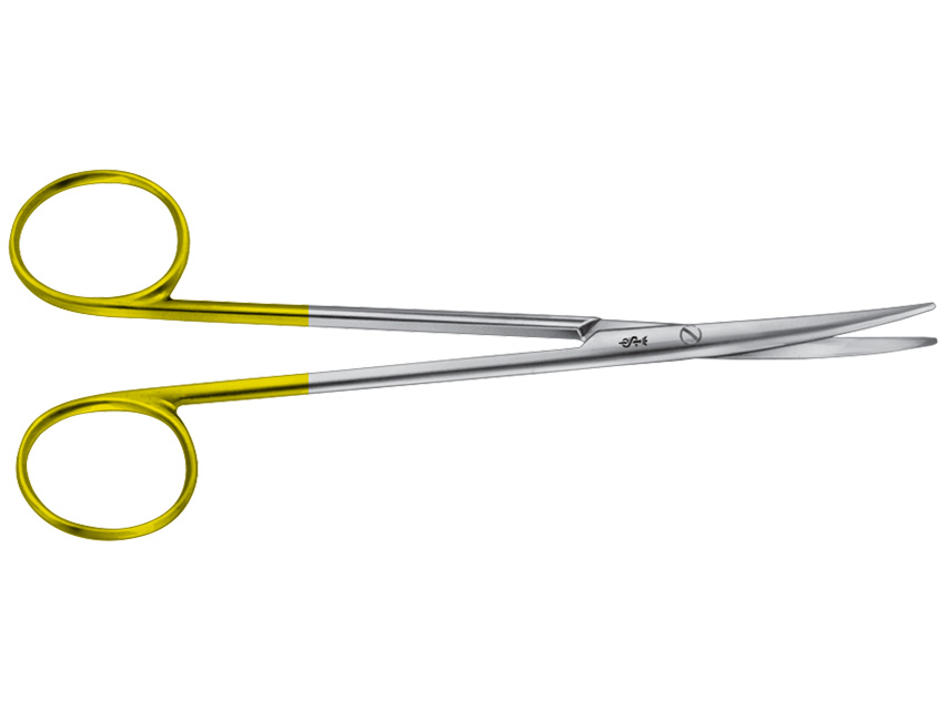 [39360] METZENBAUM BABY SCISSORS DUROTIP AESCULAP IN CT - curved - blunt points - 14,5 cm - BC259R