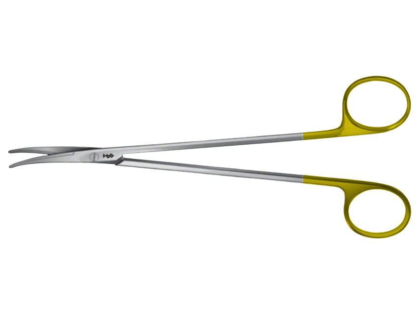 [39365] METZENBAUM DUROTIP AESCULAP SCISSORS IN CT - curved - blunt points - 14,5 cm - BC261R