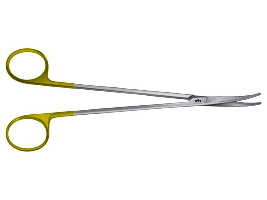 [39366] METZENBAUM DUROTIP AESCULAP SCISSORS IN CT - curved - blunt points - 18 cm - BC263R