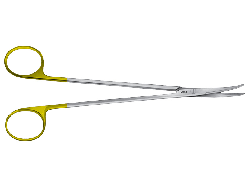 [39367] METZENBAUM SOFT DUROTIP AESCULAP SCISSORS IN CT - curved - blunt points - 18 cm - BC271R