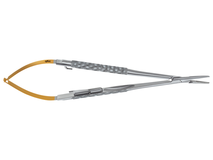 [39391] CASTROVIEJO DUROGRIP AESCULAP IN CT - straight - 0.4/18 cm - BM003R
