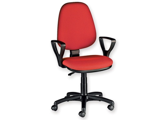 [45070] CUNEO CHAIR WITH ARMRESTS - fabric - red