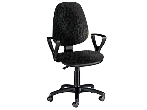 [45075] CUNEO CHAIR WITH ARMRESTS - leatherette - black
