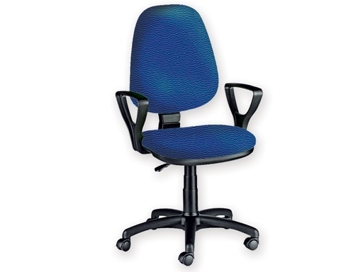 [GM-32198] CUNEO CHAIR WITH ARMRESTS - leatherette - blue