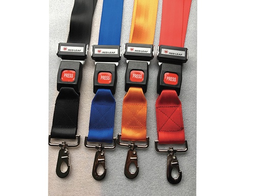 [33847] SET OF 4 SECURITY BELTS WITH HOOK - polyester 4 colours - ends with hook, metal buckle available September 2024