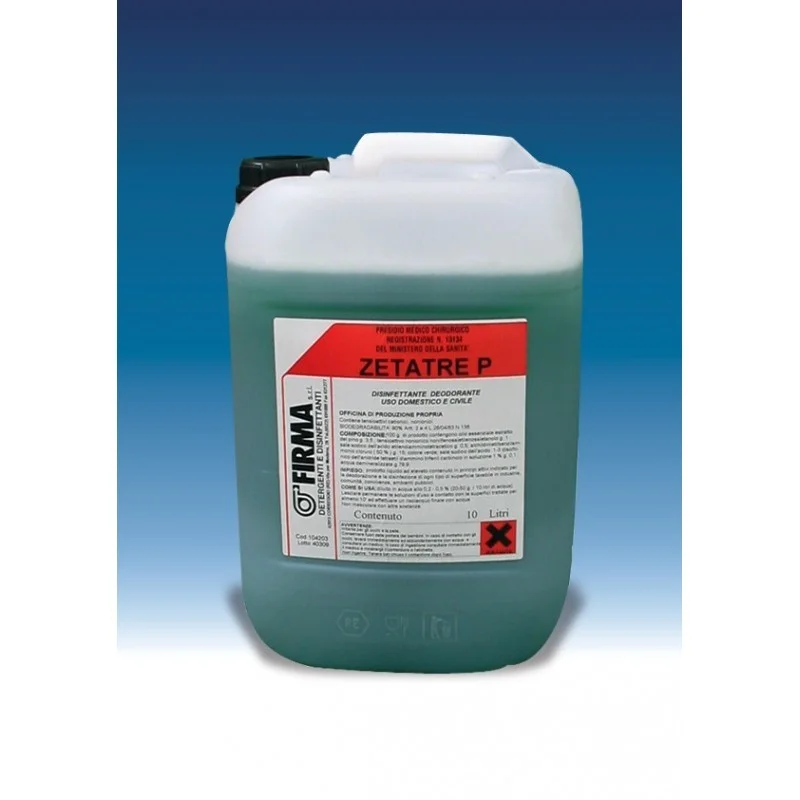 [DET02053] Zetatre P disinfettante 7,5% profumato per superfici dure (tanica 10 lt)