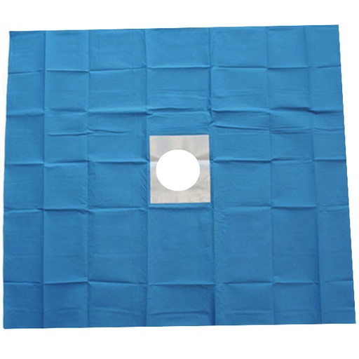 [MGI01027] Sterile ophthalmic surgery drape 50x75cm hole 10x10cm w/film and collection pouch