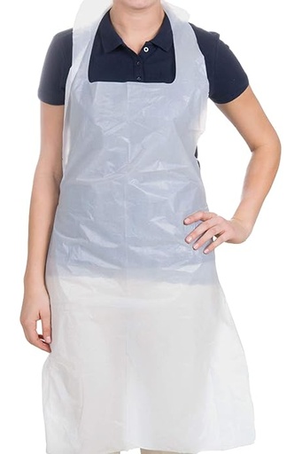 [MGI01212] White LDPE apron 70x120cm