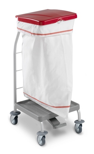 [DET04050] Portabiancheria Dust 4161 in rilsan con pedale e coperchio col.rosso