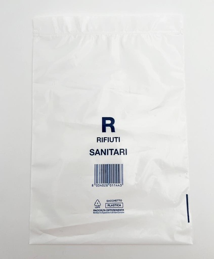 [MOR0923] Sanitary waste bag 35x25cm, minigrip closure, R-printing
