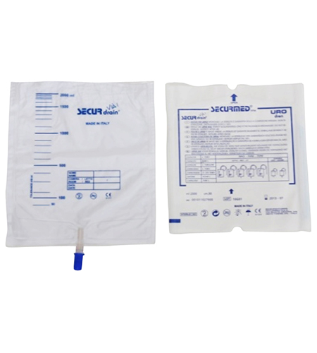 [DMM07007] Bed bag with antir. valv. and sc. tap 2000 ml tube 90 cm (bulk)
