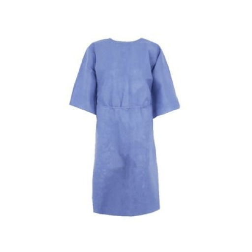 [MGI01187] Blue sms half-sleeve patient gown 115x145cm