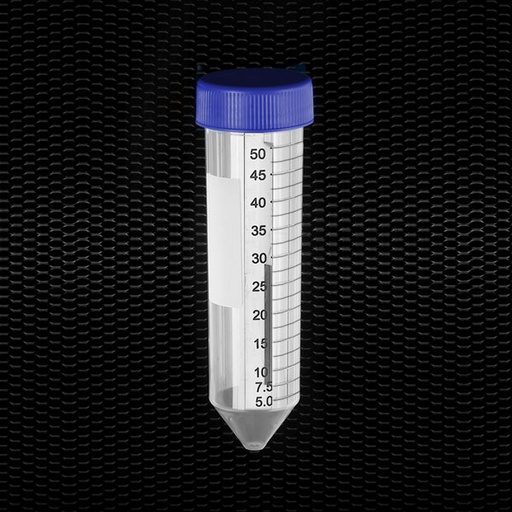 [DMM10105] Test tubes 30x115 mm 50 ml polyp. conical grad. t/screw screen-printed
