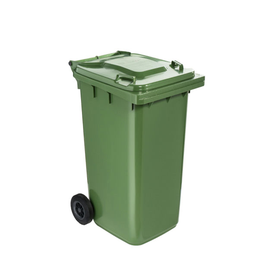 [MCP08191] Bidone Contivia 2 240 lt verde con pedale e due ruote