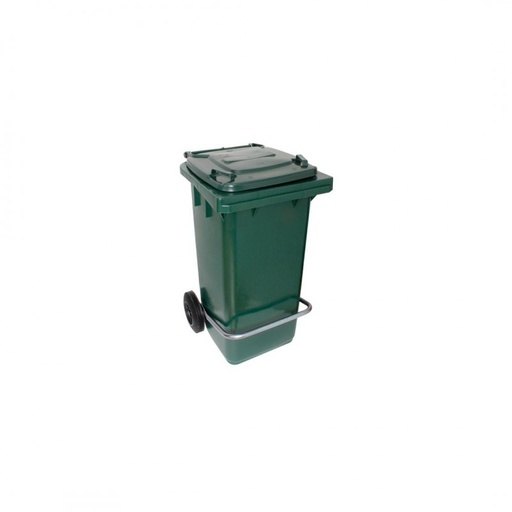 [DET05106] Pattumiera LT 120 verde c/ruote, pedale e reggisacco