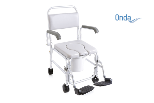 [MORRS940] Sedia per doccia/bagno in alluminio su ruote