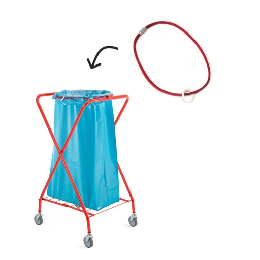 [DET05279] Elastico fermasacco rosso