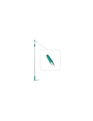[DET06030] Telescopic aluminum rod w/hole and screw mount adapter - 2 pieces x 2mt