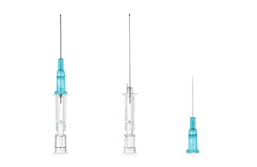 [DMM04250] Ago a cannula 1 via g22 senza alette 25 mm azzurro INTROCAN