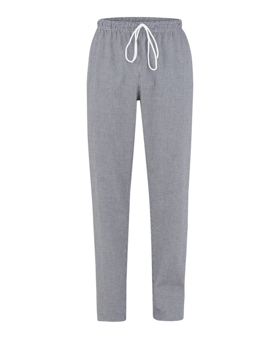 [ABB01199] Plutone blue/white checked chef's trousers size L
