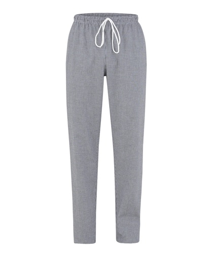 [ABB01199] Plutone blue/white checked chef's trousers size L
