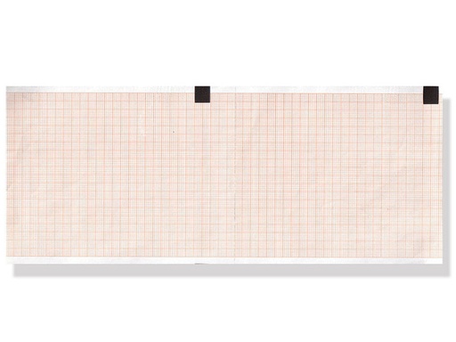 [MOR0611] ECG thermal paper 110x140mm roll orange grid pack 143 sheets