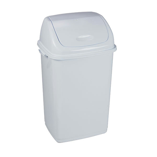 [MCP01090] Bidone Rif Basic coperchio basculante 50 lt bianco in polipropilene
