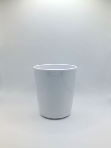 White melamine glass