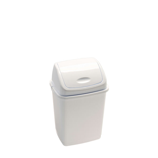 [MCP08373] Bidone Rif Basic coperchio basculante 18 lt bianco in polipropilene