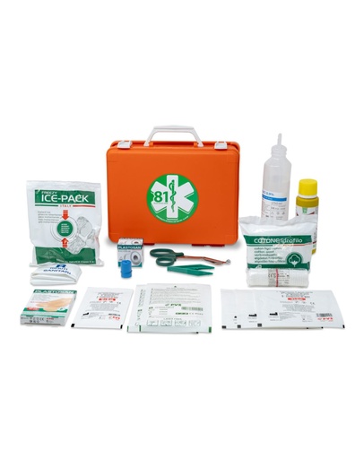 [MOR0922] Plastic first aid case kit attached 2 MEDIC 1 up to 2 lav.