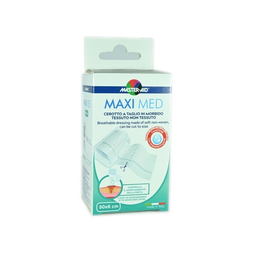 [DMM01006] Cerotto a taglio Maxi Med con garza centrale mt 5 x 6 cm