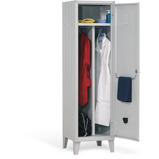 [MOR0826] Armadio spogliatoio ad un'anta e un posto con divisione sporco/pulito