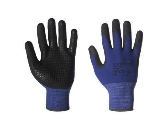 [ABB03078] Sheltech nylon/nitrile foam dotted gloves size 10
