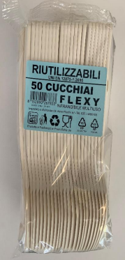 [MCP03057] Unbreakable white Flexy PP spoon 4,9gr
