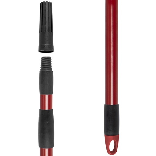 [DET07035] Telescopic plastic-coated rod col.red - 2X150 CM =3,00 M