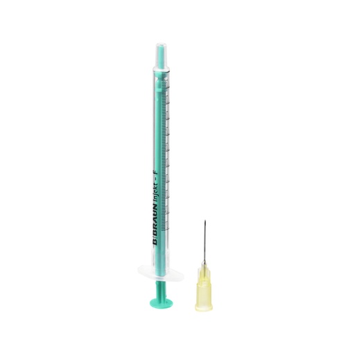 [BB-9166033V] INJEKT-F DUO 1ml - Central LUER - Needle 25Gx16mm