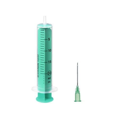 [BB-4645200V] INJEKT DUO 20ml - LUER Eccentric - Needle 21Gx40mm