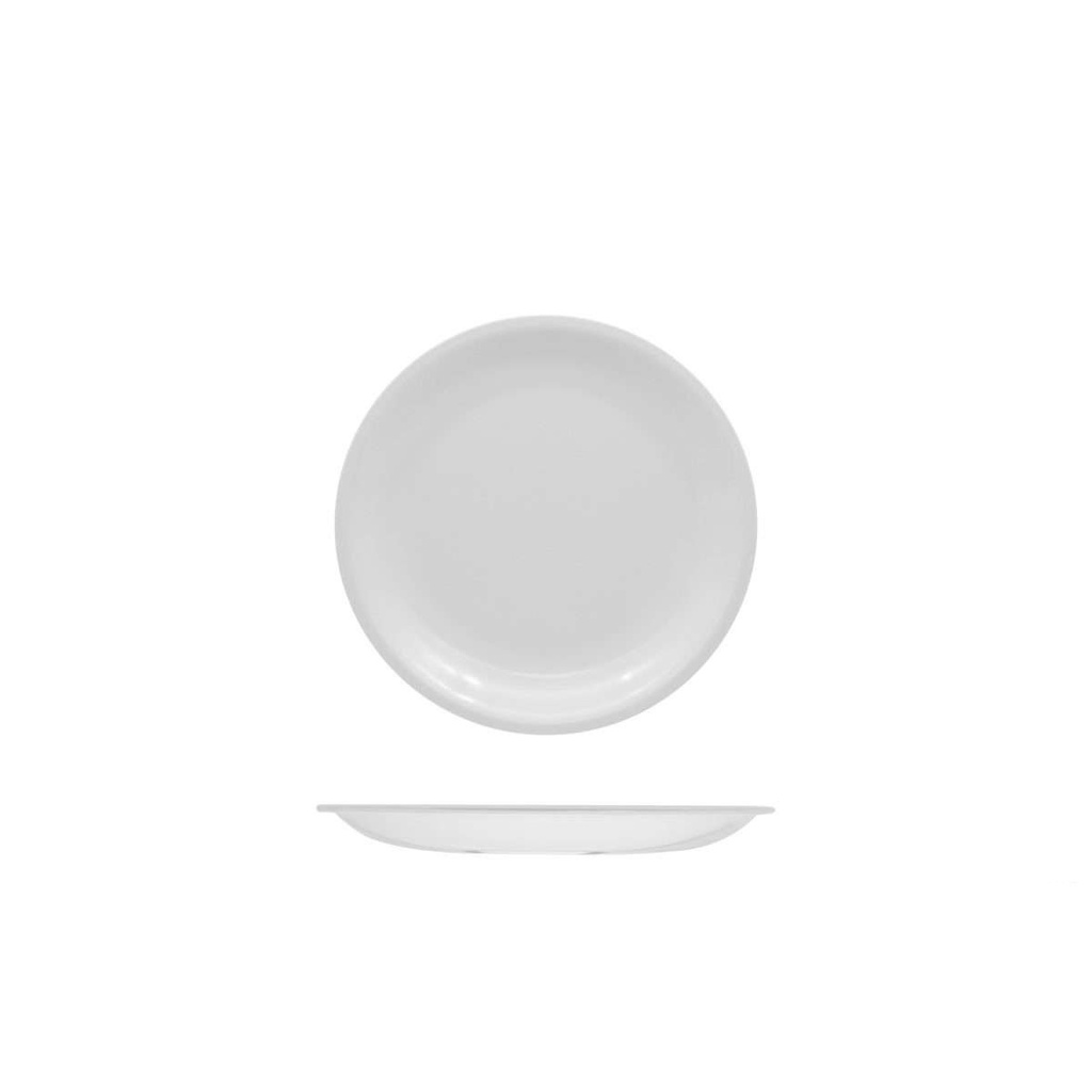 [MCP08190] White melamine dessert plate diameter 20 cm
