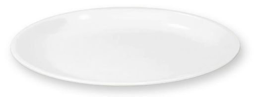 White melamine dessert plate diameter 20 cm
