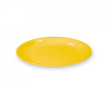 [MCP08012] Yellow melamine dessert plate diameter 20 cm
