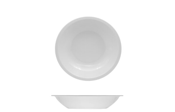 [MCP08187] White melamine soup plate diameter 21 cm
