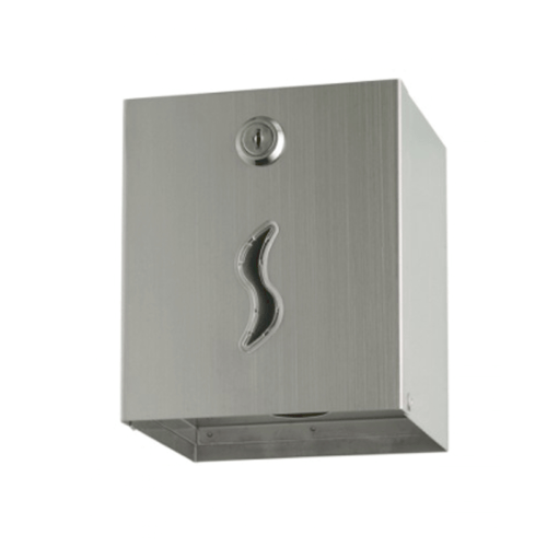 [MCP07076] Brinox bright stainless steel interleaf paper dispenser (250 sheets)
