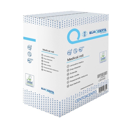 [MCP01053] 100% cellulose bed sheet h 60 cm x 66 m 2 ply Ecolabel
