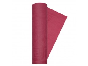 [MCP03004] Decorated burgundy damask hydro-polyester tablecloth 1 x 1 m cartene underneath
