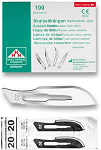 [ELCON-110-120] Heinz Herenz Sterile Carbon Steel Disposable Scalpel Blades No.20