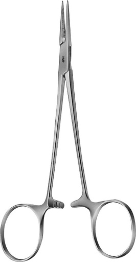 [BH108R] MICRO-HALSTED HEMOSTATIC STRAIGHT PLIERS 125MM