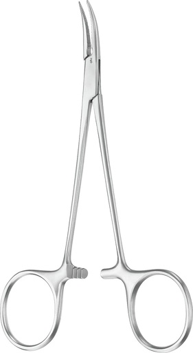 [BH109R] 125MM CURVED MICRO-HALSTED HEMOSTATIC CLAMP
