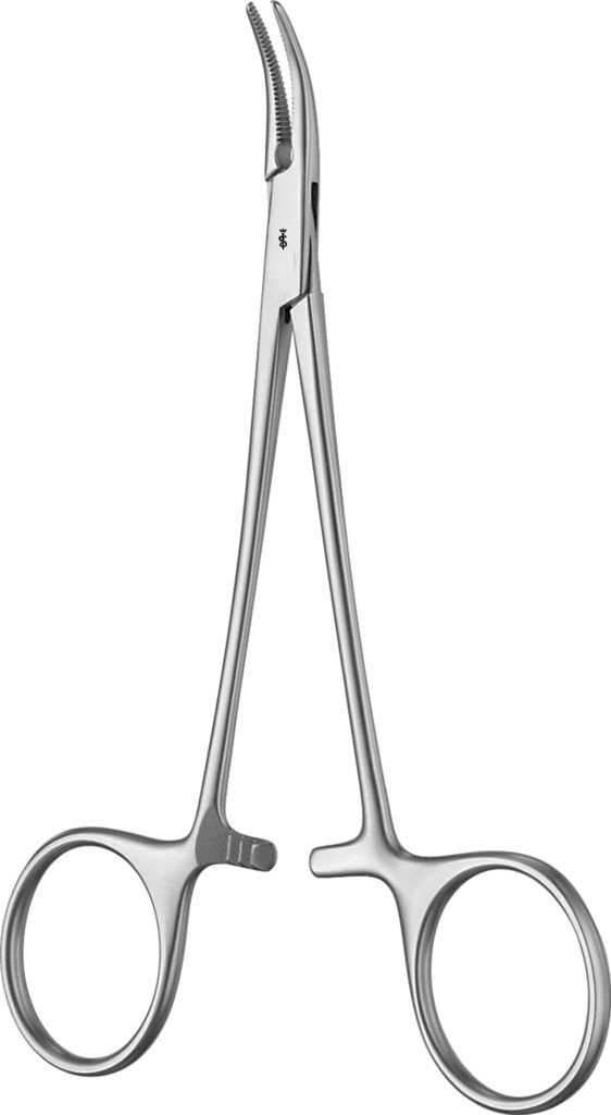 [BH111R] HALSTED HEMOSTATIC CLIP HEMOSTAT CURVED 125MM