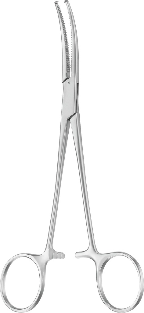 [BH177R] CRILE EMOSTATIC CALIPER CURVE 1x2 TEETH 160MM