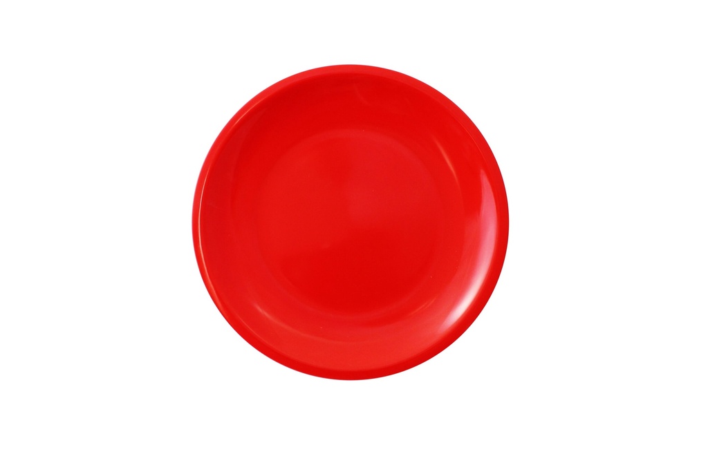 [MCP08203] Red melamine plate 23 cm diameter

